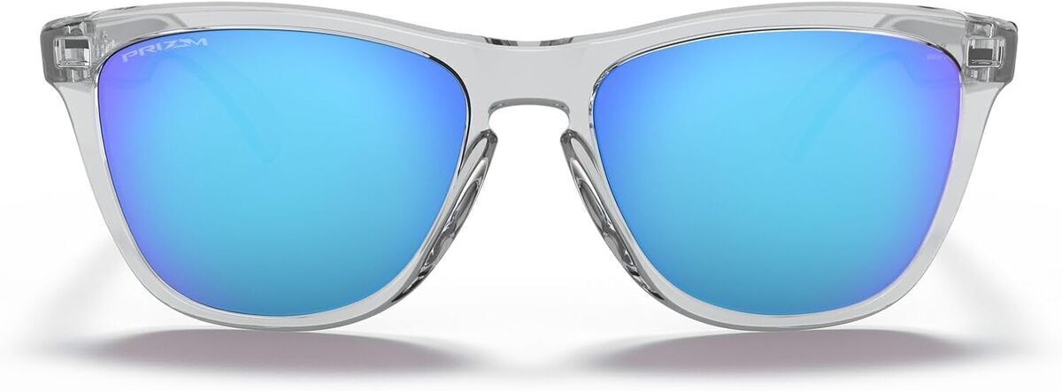 Avis sur Oakley Frogskins : lunettes cristal transparent/prizmsapphire
