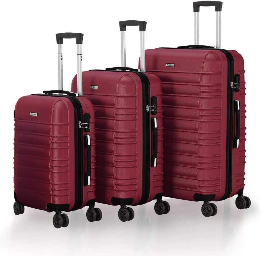 Test : valises rigides Juskys 3 pièces avec roulettes 360° et serrure à code