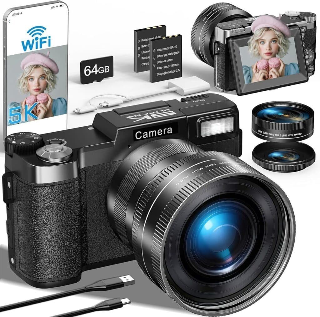 Test : caméra compacte 5K avec WiFi et écran rotatif 180° pour vlog