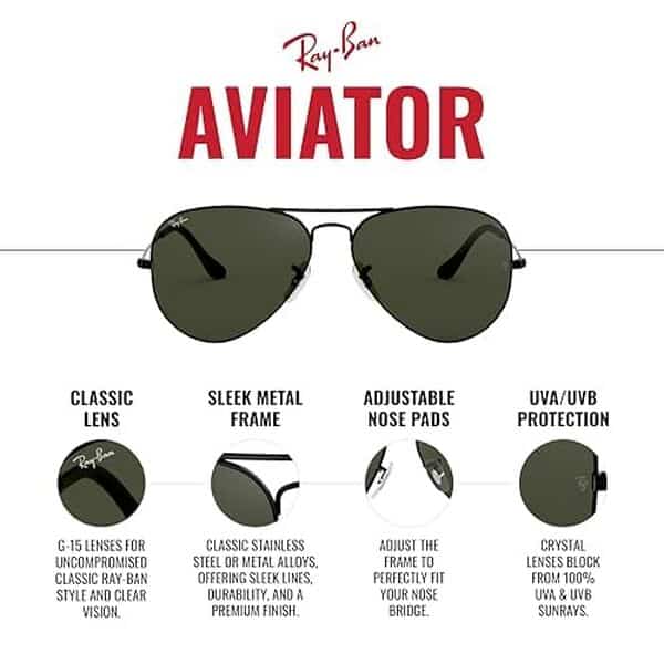 Découvrez notre avis détaillé sur les lunettes Ray-Ban Aviator L2823 : style intemporel, protection UV et qualité premium pour vos yeux.