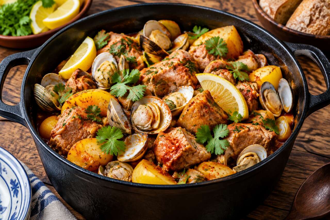 Découvrez la recette portugaise authentique de carne de porco à l'Alentejana