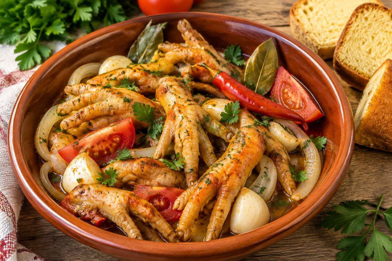 Comment cuisiner les pattes de poulet à la portugaise ?