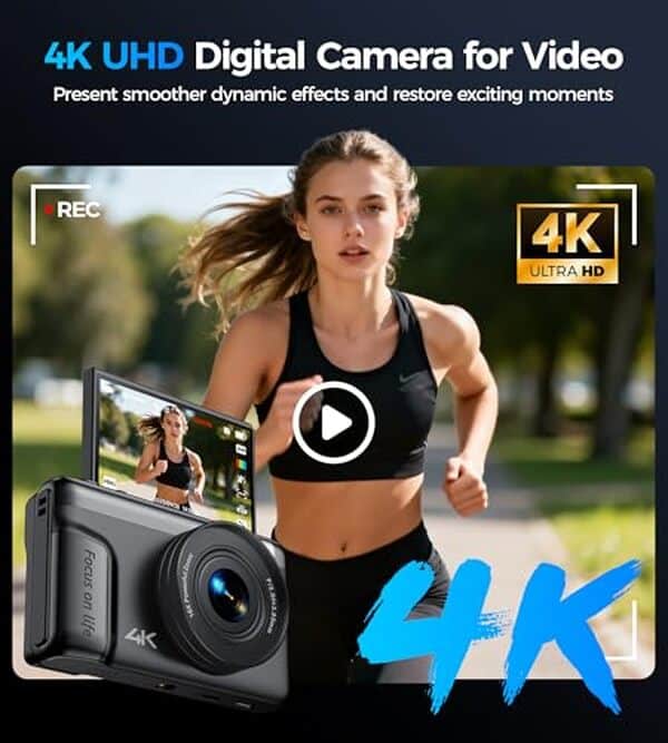 Découvrez notre test détaillé de cet appareil photo numérique 4K 64MP avec écran abattable 180° : performances, qualité vidéo et fonctionnalités innovantes.