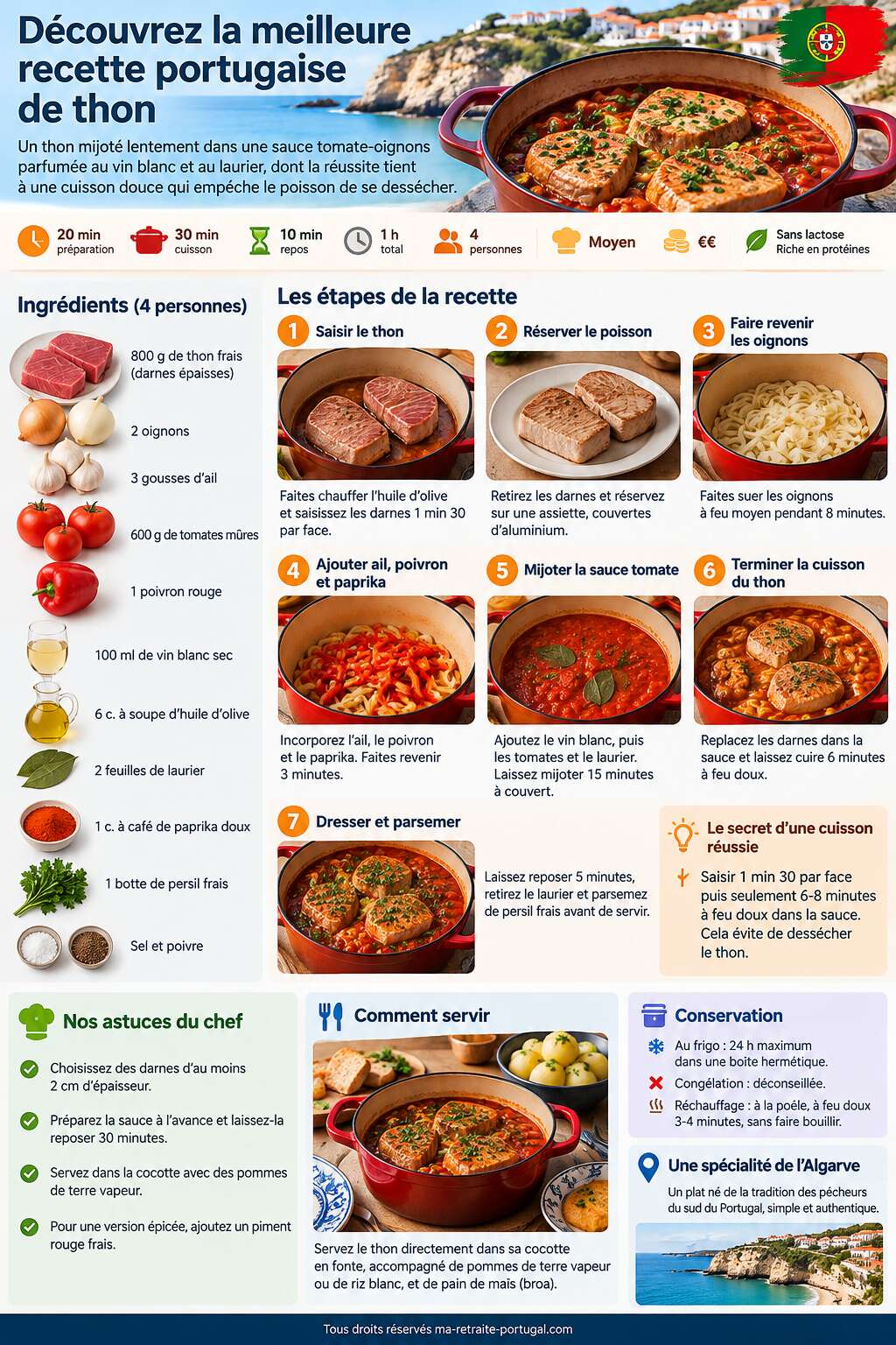 Fiche recette Découvrez la meilleure recette portugaise de thon Fiche recette Découvrez la meilleure recette portugaise de thon
