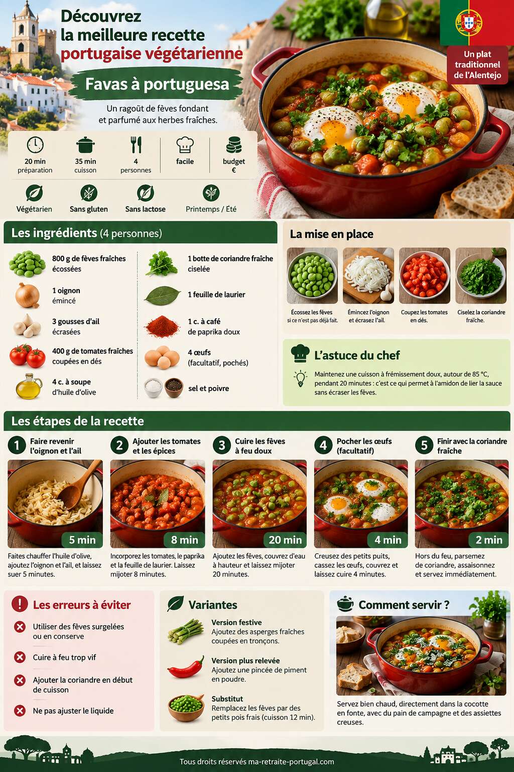 Fiche recette Découvrez la meilleure recette portugaise végétarienne Fiche recette Découvrez la meilleure recette portugaise végétarienne