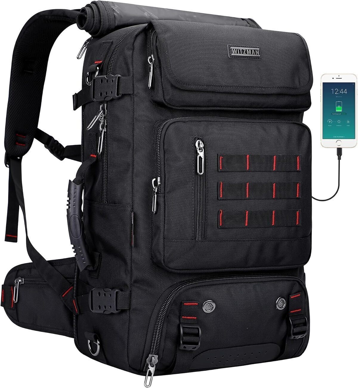Test : sac à dos Witzman convertible en nylon avec port USB (B682 noir)